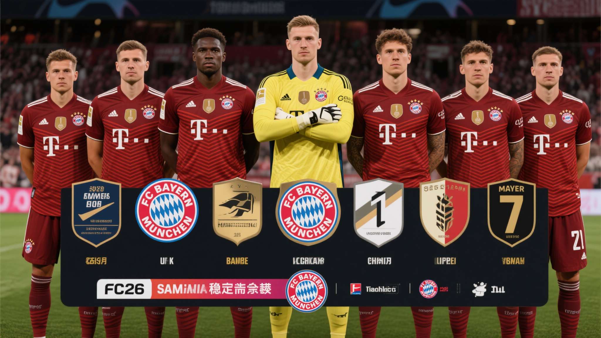 FC26德甲赛季最佳阵：凯恩领衔拜仁7人入选，施